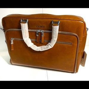 NWT Cluci Ladies Leather Briefcase/Laptop Bag